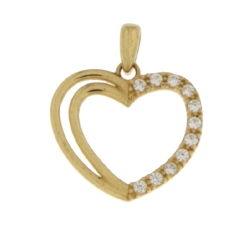 Yellow Gold Heart Pendant GL101417