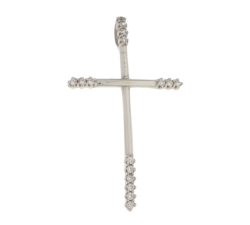 White Gold Cross Pendant GL101418