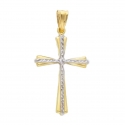 Croce uomo in Oro Giallo e Bianco 115817