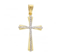 Croce uomo in Oro Giallo e Bianco GL-SON115817