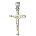 White Yellow Gold Cross Pendant GL101153