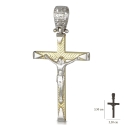 White Yellow Gold Cross Pendant GL101153