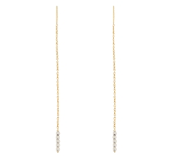 Women&#39;s Earrings in White and Yellow Gold GL101424