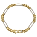 White Yellow Gold Men&#39;s Bracelet GL101428