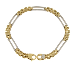 White Yellow Gold Men&#39;s Bracelet GL101428