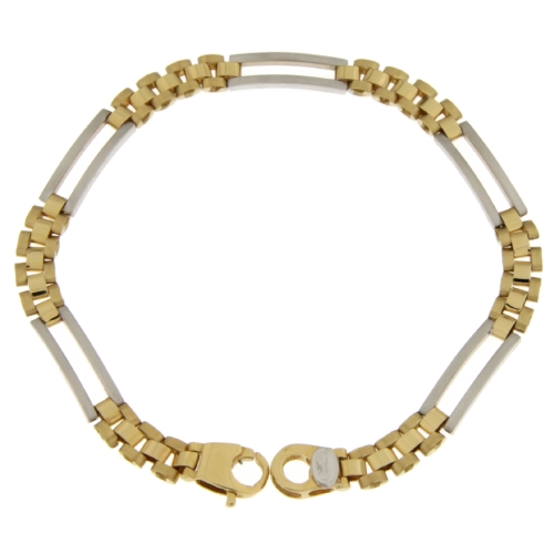 White Yellow Gold Men&#39;s Bracelet GL101428