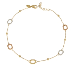 Damenarmband Gelb Weiß Roségold GL101439