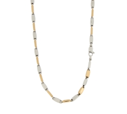 Collana Uomo Oro Bianco Rosa GL101442