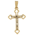 Kreuzanhänger aus Weiß- und Gelbgold GL101443