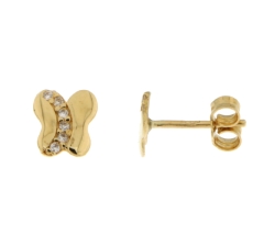 Yellow Gold Butterfly Earrings GL101451