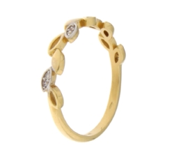 White Yellow Gold Women&#39;s Ring GL101457