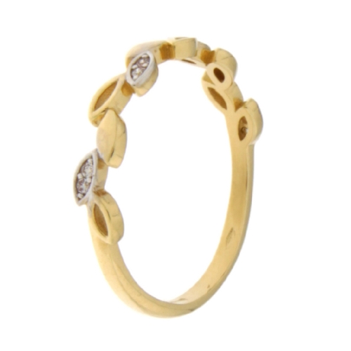 White Yellow Gold Women&#39;s Ring GL101457