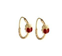 Ladybug girl earrings in Yellow Gold 803321716792