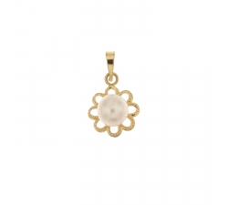 Yellow gold pendant with pearl 803321705512