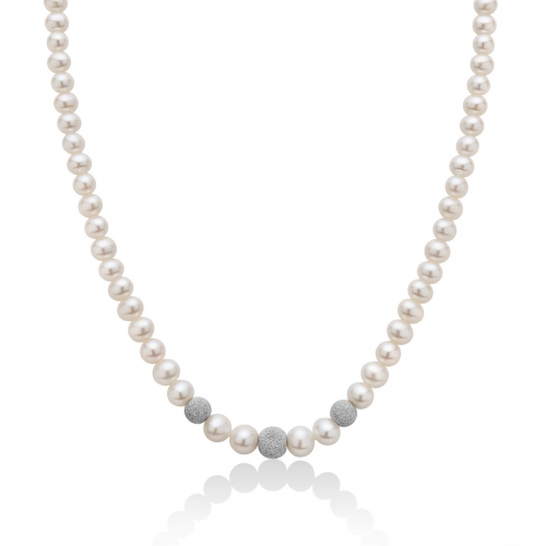 Miluna Women&#39;s Necklace Pearls PCL2089BV
