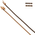 Men&#39;s Tennis Bracelet Rose Gold Black Stones 803321726537