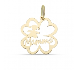Mother and Child Pendant in Yellow Gold GL101459