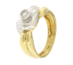 White Yellow Gold Women&#39;s Ring GL101466