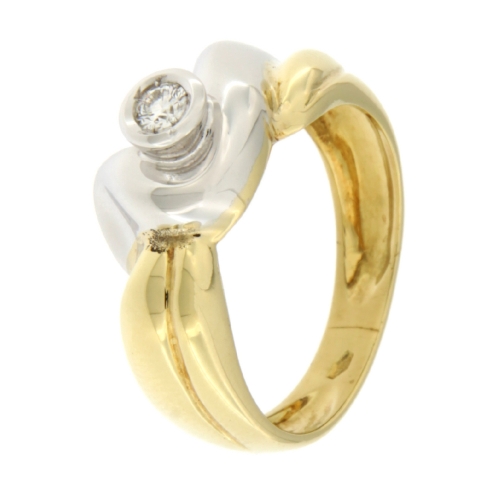 Anello Donna Oro Giallo Bianco GL101466