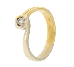 White Yellow Gold Women&#39;s Ring GL101467