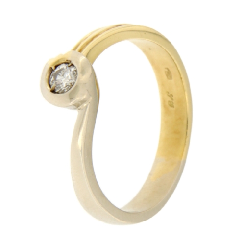 Anello Donna Oro Giallo Bianco GL101467