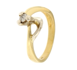 Weiß-Gelbgold-Damenring GL101468