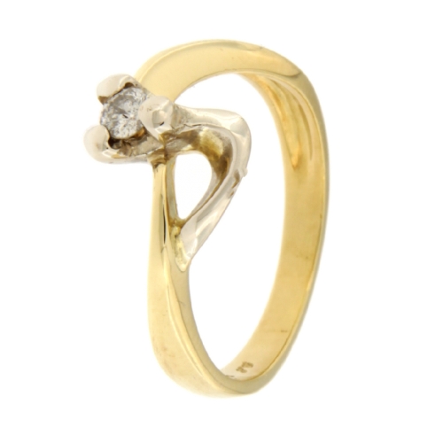 Anello Donna Oro Giallo Bianco GL101468