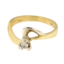 White Yellow Gold Women&#39;s Ring GL101468