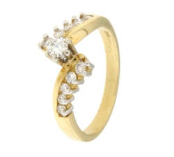 White Yellow Gold Women&#39;s Ring GL101469