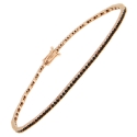 Rose Gold Tennis Bracelet with Black Stones GL101470