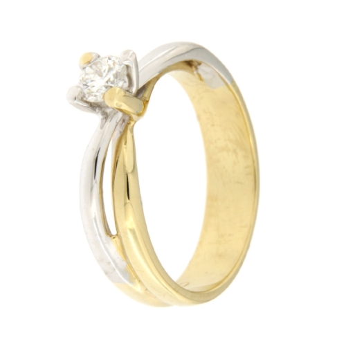 White Yellow Gold Women&#39;s Ring GL101471