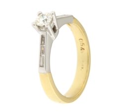 White Yellow Gold Women&#39;s Ring GL101472