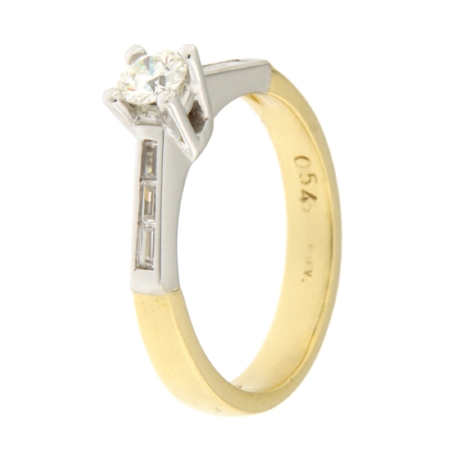 White Yellow Gold Women&#39;s Ring GL101472