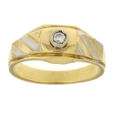 Anello Uomo Oro Giallo Bianco GL101473