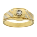 Men&#39;s Ring in White Yellow Gold GL101473