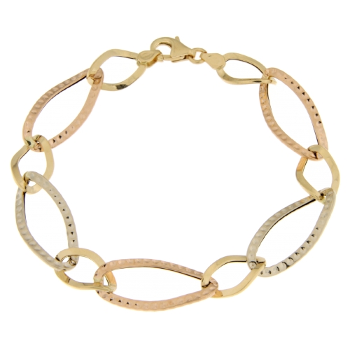 Bracciale Donna Oro Giallo Bianco Rosa GL101476