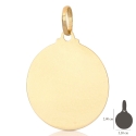 Yellow gold customizable medal pendant 803321732943