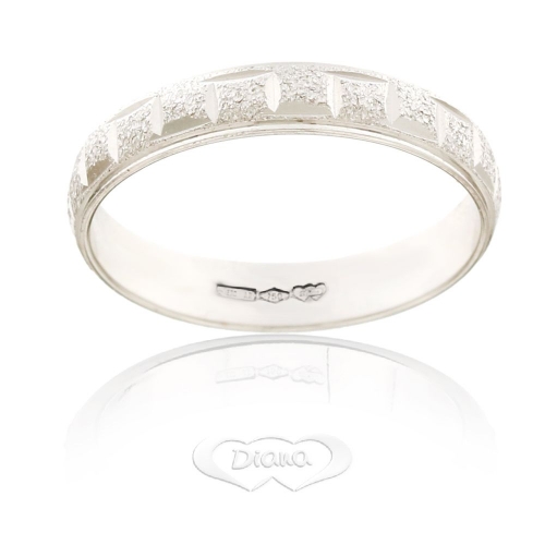 Diana Wedding Ring 18 KT White Gold FD285L3 OB
