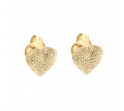 Woman Earrings in Yellow Gold Hearts 803321700562