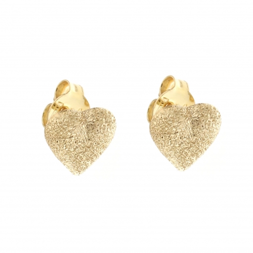 Woman Earrings in Yellow Gold Hearts 803321700562