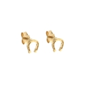 Woman Earrings with Horseshoe Yellow Gold 803321734974