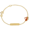 Yellow Gold Children&#39;s Bracelet with Toy Car GL101484