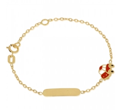 Yellow Gold Children&#39;s Bracelet with Toy Car GL101484