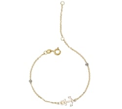 Children&#39;s Bracelet in White and Yellow Gold GL101487