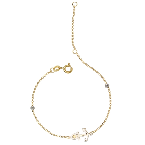 Children&#39;s Bracelet in White and Yellow Gold GL101487