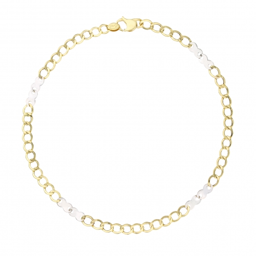 White Yellow Gold Men&#39;s Bracelet GL101500