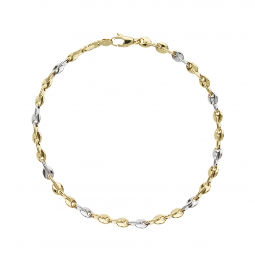 White Yellow Gold Men&#39;s Bracelet GL101511