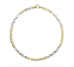 Bracciale Uomo Oro Giallo Bianco GL101512