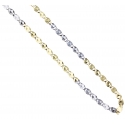 Unisex-Halskette Weiß-Gelbgold GL101515