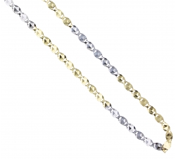 Unisex-Halskette Weiß-Gelbgold GL101515
